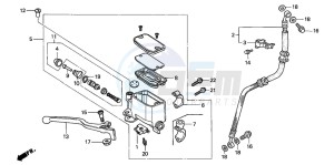 CB500S drawing FR. BRAKE MASTER CYLINDER