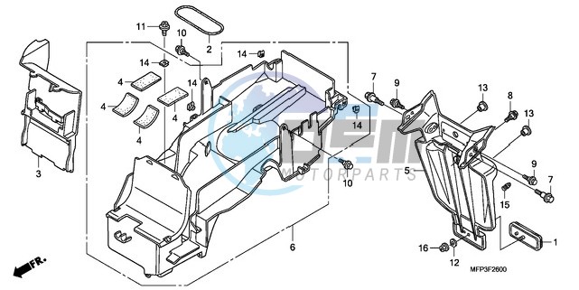 REAR FENDER (CB1300/CB130 0S)