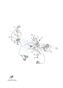 MT09 MT-09 900 MT-09 (B872) drawing HANDLE SWITCH & LEVER