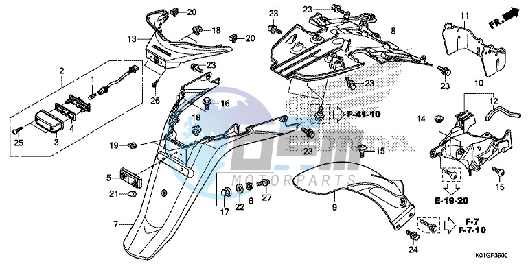 REAR FENDER/LICENSE LIGHT