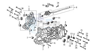 JET ONE 50 drawing CRANKCASE L / R / STARTER