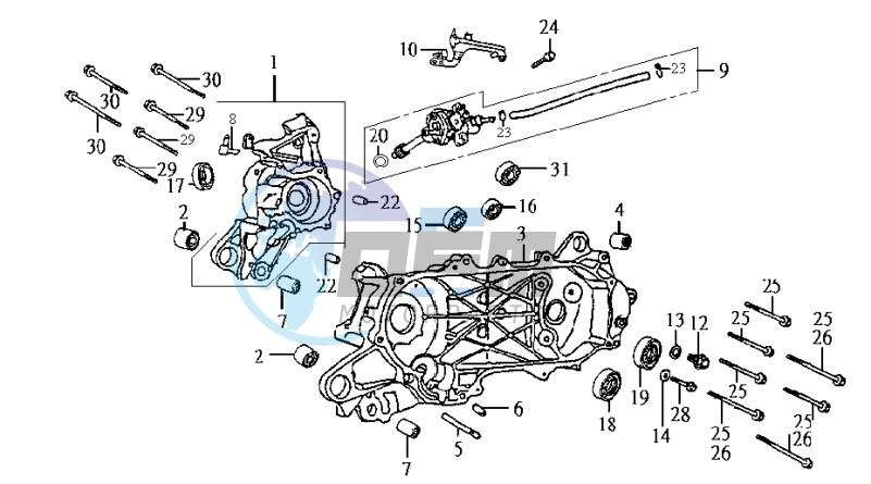 CRANKCASE L / R / STARTER