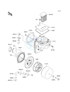 KLX 250 D [KLX250R] (D2-D4) [KLX250R] drawing AIR CLEANER