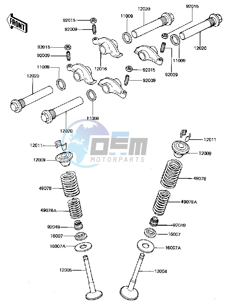 ROCKER ARMS_VALVES -- KZ440-D5- -