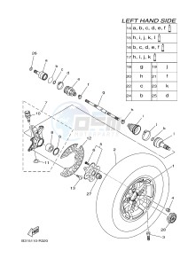 YFM700FWAD YFM70GPSG GRIZZLY 700 EPS SPECIAL EDITION (B313) drawing FRONT WHEEL