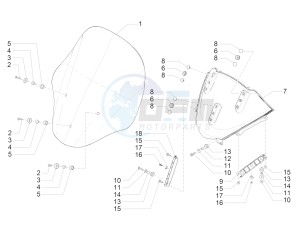 MP3 500 LT E4 Sport - Business (EMEA) drawing Windshield - Glass