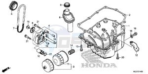 CB500XE CB500X ABS UK - (E) drawing OIL PAN/ OIL PUMP