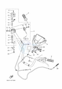 YFM450FWB YFM45KDHK (BJ5C) drawing STEERING HANDLE & CABLE