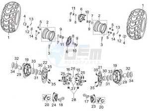 Oregon 250 drawing Front wheel