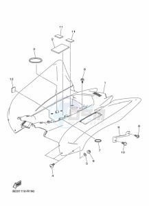 YFM90R (BD3M) drawing REAR FENDER