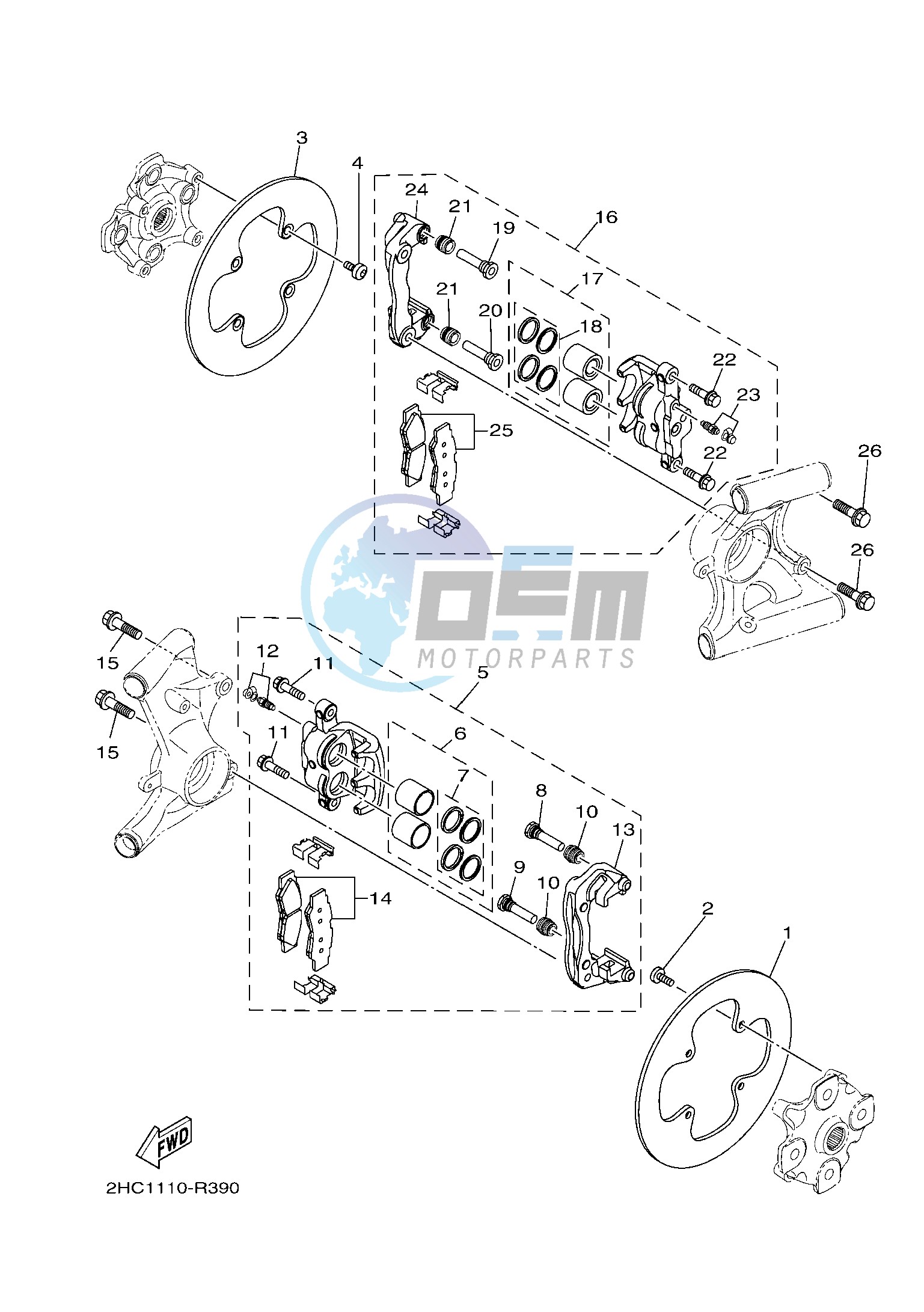 REAR BRAKE CALIPER