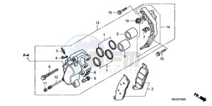 VT750C9 Australia - (U / MK) drawing FRONT BRAKE CALIPER