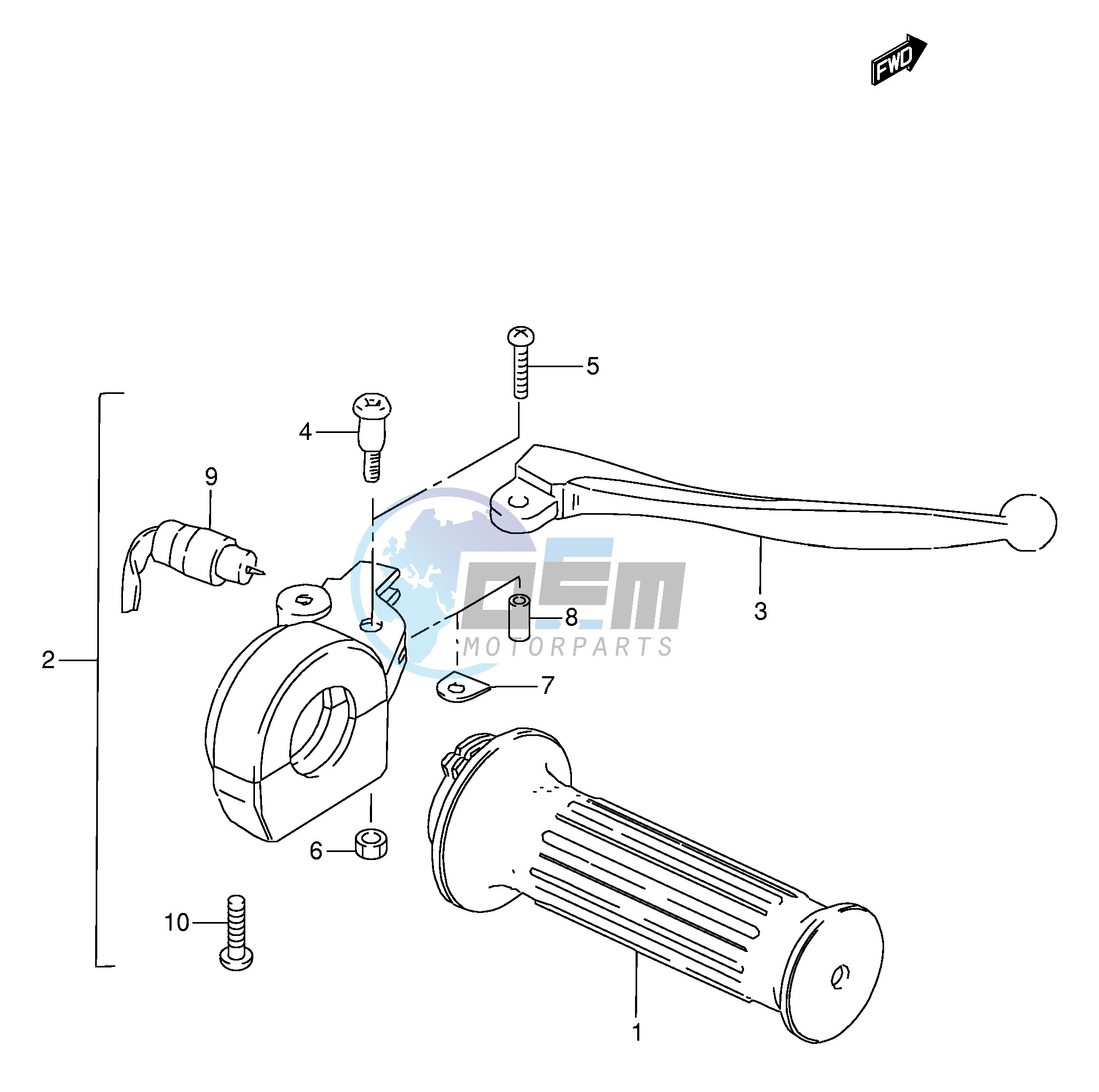 RIGHT HANDLE SWITCH (E6, E9, E10, E24, E25, E26)