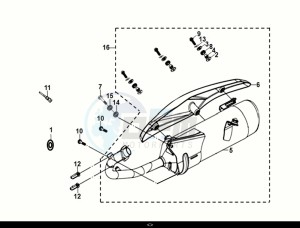 FIDDLE IV 125 (XG12WW-IT) (E5) (M1) drawing EXHAUST MUFFLER