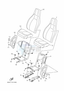 YXZ1000E YXZ1000R (B5J9) drawing SEAT