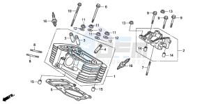 VT750CA drawing REAR CYLINDER HEAD