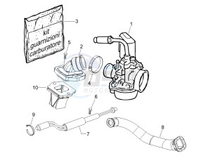 Fly 50 2t (25 kmh) (B-NL) drawing Carburettor assembly - Union pipe