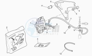 California 1100 Stone - Metal PI Stone/Metal PI drawing Rear brake caliper