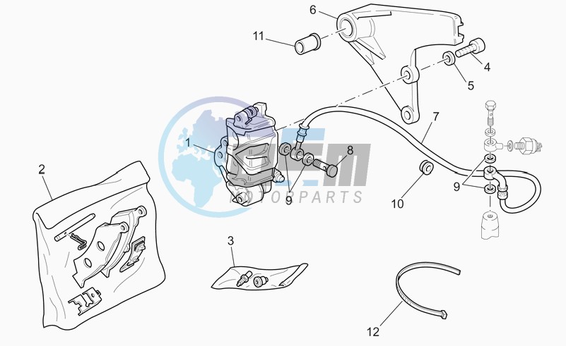 Rear brake caliper