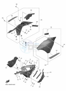 YZF1000 YZF-R1 (B3L1) drawing COWLING 3