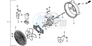 TRX300FW FOURTRAX 300 4X4 drawing COOLING FAN