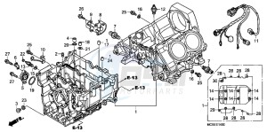 ST1300AE Pan Europoean - ST1300 UK - (E) drawing CRANKCASE