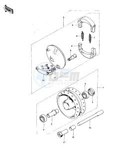 KX 450 drawing FRONT HUB_BRAKE -- 74 KX 450- -