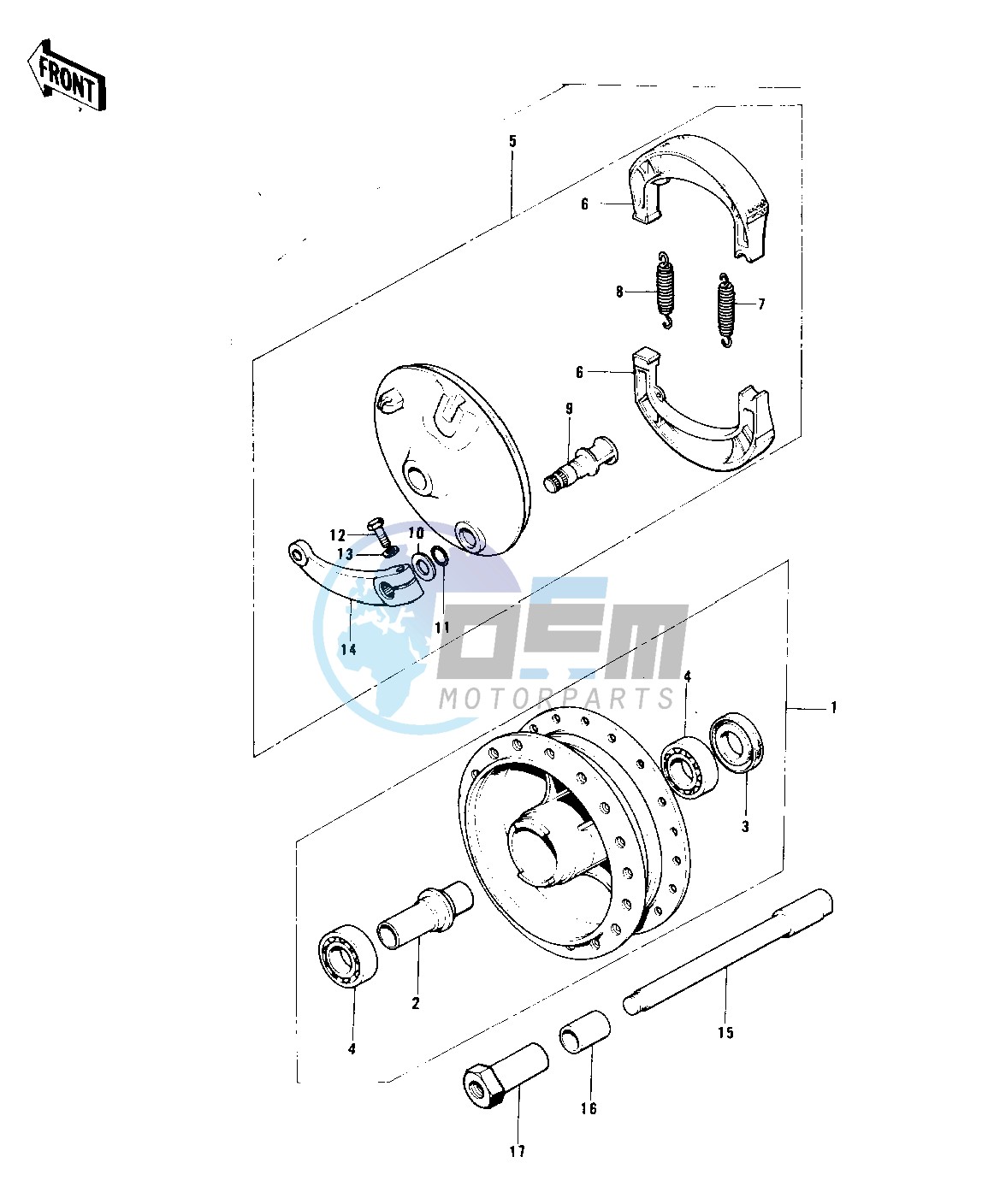 FRONT HUB_BRAKE -- 74 KX 450- -