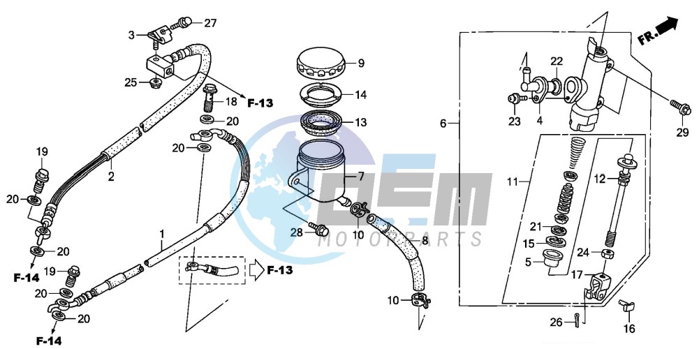 REAR BRAKE MASTER CYLINDER (XL1000V)