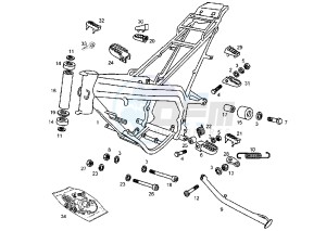 SENDA SM X-TREM - 50 cc drawing FRAME-CENTRAL STAND