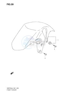 GSR750 drawing FRONT FENDER L4