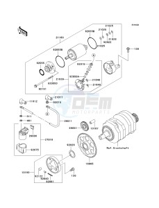 EX 250 F [NINJA 250R] (F15-F19) [NINJA 250R] drawing STARTER MOTOR-- F17 - F19- -