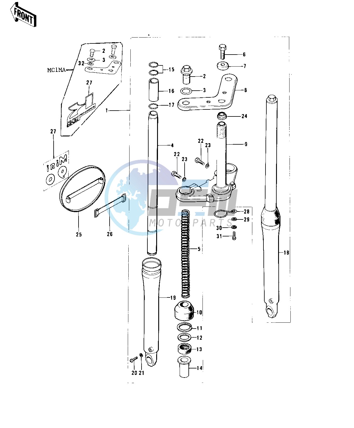 FRONT FORK -- 74-75 MC1M_MC1M-A- -