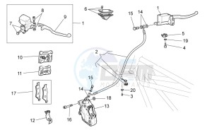 V7 Racer 750 drawing Front brake system