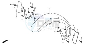 VTX1800C drawing FRONT FENDER