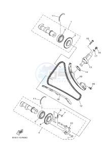 YFM700FWAD YFM70GPSH GRIZZLY 700 EPS SPECIAL EDITION (B1A4) drawing CAMSHAFT & CHAIN