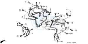 VFR8009 UK - (E / MME TWO) drawing LOWER COWL