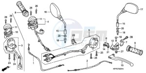 CBR125RWA Germany - (G / BLA) drawing HANDLE LEVER/SWITCH/CABLE (CBR125RW7/RW9/RWA)