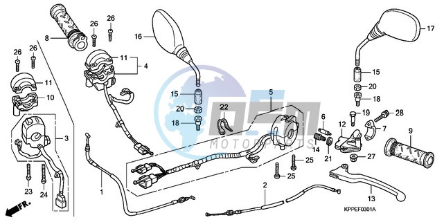 HANDLE LEVER/SWITCH/CABLE (CBR125RW7/RW9/RWA)