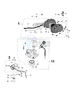 DJANGO 125 HERITAGE drawing CARBURETTOR