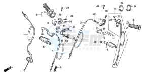 CRF100F drawing HANDLE LEVER/CABLE