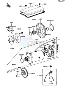 KZ 1100 B [GPZ) (B1-B2) [GPZ) drawing STARTER MOTOR_STARTER CLUTCH -- KZ1100-B1- -