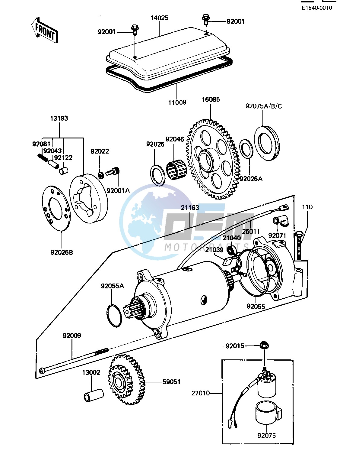 STARTER MOTOR_STARTER CLUTCH -- KZ1100-B1- -