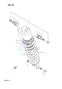 RM125 (E2) drawing SHOCK ABSORBER (MODEL K)