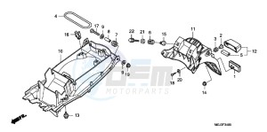 CBF1000FB drawing REAR FENDER