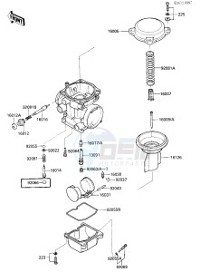 ZX 900 A [NINJA] (A1-A2) NINJA 900 drawing CABURETOR PARTS