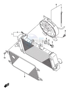 GSX-250RA drawing RADIATOR