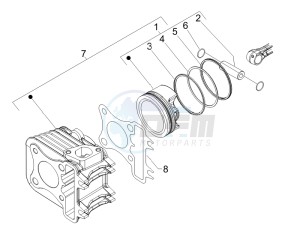 LX 150 4T USA drawing Cylinder - piston - wrist pin unit