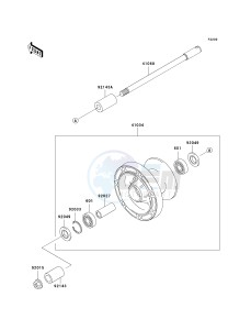 VN 800 B [VULCAN 800 CLASSIC] (B10) B10 drawing FRONT WHEEL