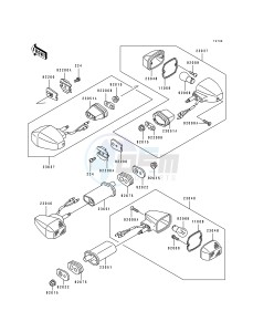 ZX 750 M [NINJA ZX-7R] (M1-M2) [NINJA ZX-7R] drawing TURN SIGNALS